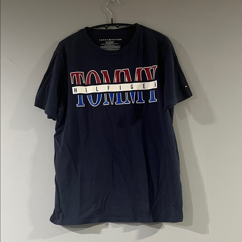 Tommy Hilfiger Dark Blue Graphic Tee Size XL